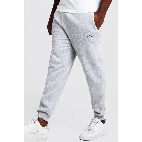 PLUS SIZE MAN SCRIPT SKINNY FIT JOGGER 4XL - Picture 1 of 4